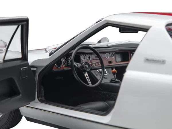 Lotus Europa Special White with Red Stripe and Graphics "The Circuit Wolf" 1/18 Model Car by Autoart #2