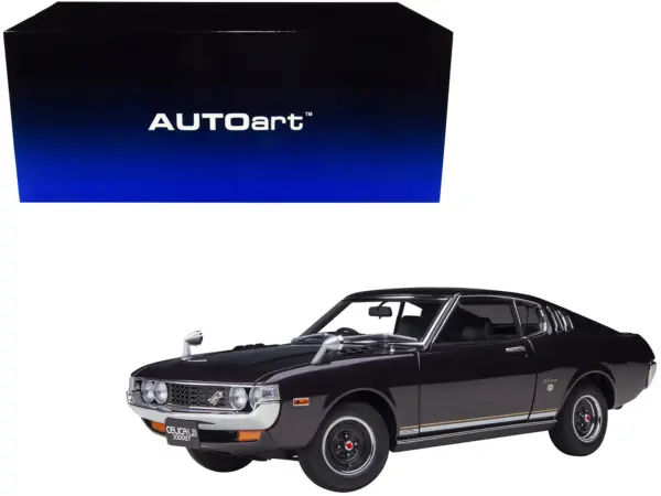 1973 Toyota Celica Liftback 2000GT (RA25) RHD (Right Hand Drive) Dark Purple Metallic 1/18 Model Car by Autoart #1