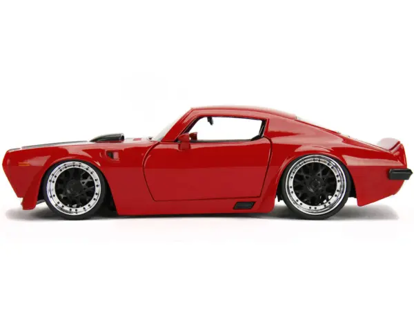 1972 Pontiac Firebird Red with Black Hood Stripe "Bigtime Muscle" Series 1/24 Diecast Model Car by Jada #3