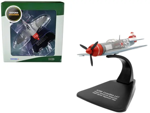 Lavochkin LA7 Fighter Plane Sergei Federovich Dolgushin 156th Fighter Regiment (1945) "Oxford Aviation" Series 1/72 Diecast Model Airplane by Oxford Diecast #1