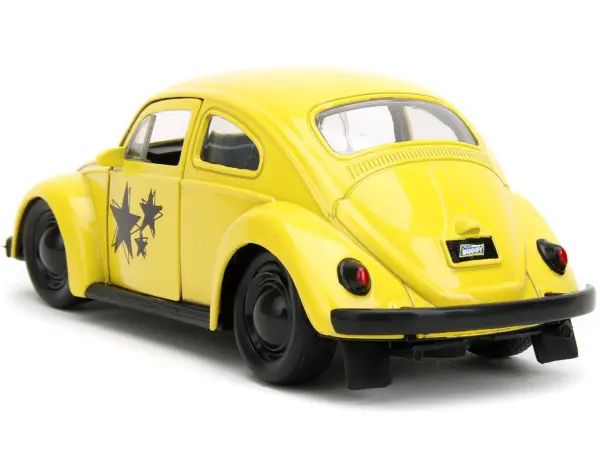 1959 Volkswagen Beetle Yellow with Black Graphics and Boxing Gloves Accessory "Punch Buggy" Series 1/32 Diecast Model Car by Jada #5