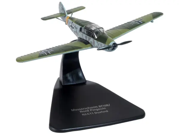 Messerschmitt Bf 108/Nord Pingouin War Plane NJ-C11 Duxford "Oxford Aviation" Series 1/72 Diecast Model Airplane by Oxford Diecast #2
