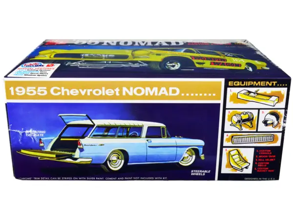 Skill 2 Model Kit 1955 Chevrolet Nomad 3-in-1 Kit "Trophy Series" 1/25 Scale Model by AMT #2