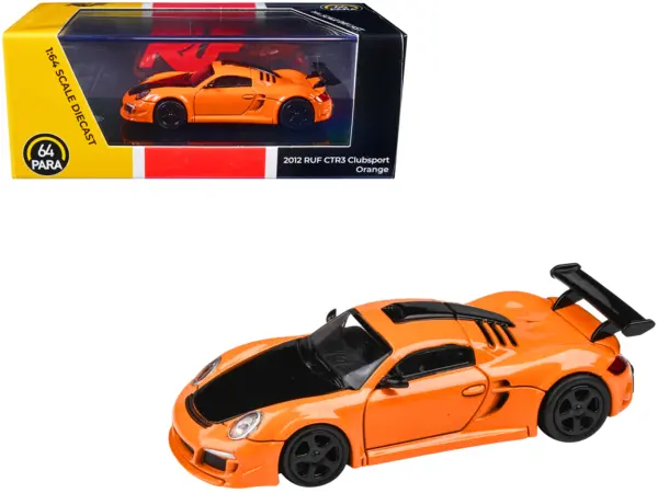 2012 RUF CTR3 Clubsport Orange with Black Hood 1/64 Diecast Model Car by Paragon Models #1