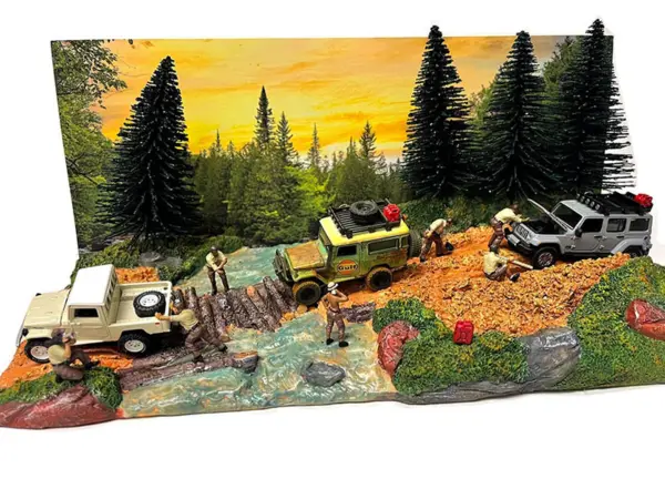 "Overland Off-Road" Diorama with Forest Background for 1/64 Scale Models by American Diorama #2
