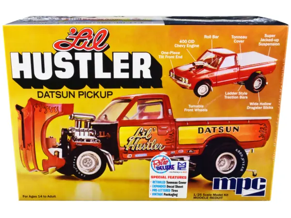 Skill 2 Model Kit 1975 Datsun Pickup Truck "Lil Hustler" 1/25 Scale Model by MPC #1
