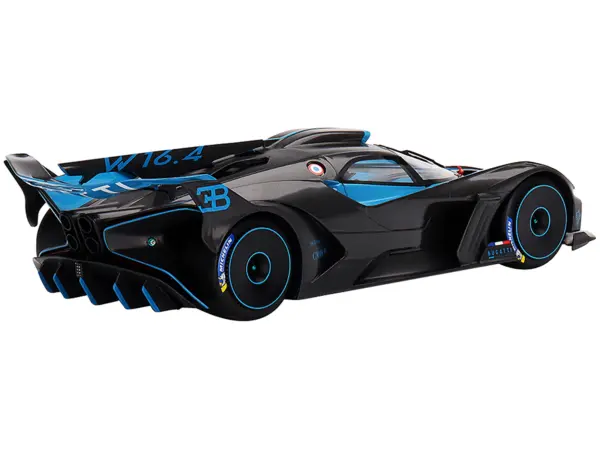Bugatti Bolide Presentation Version Blue and Black 1/18 Model Car by Top Speed #4