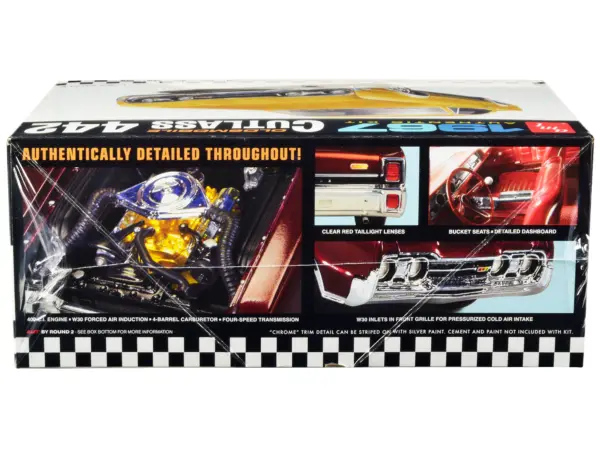 Skill 2 Model Kit 1967 Oldsmobile Cutlass 442 1/25 Scale Model by AMT #3