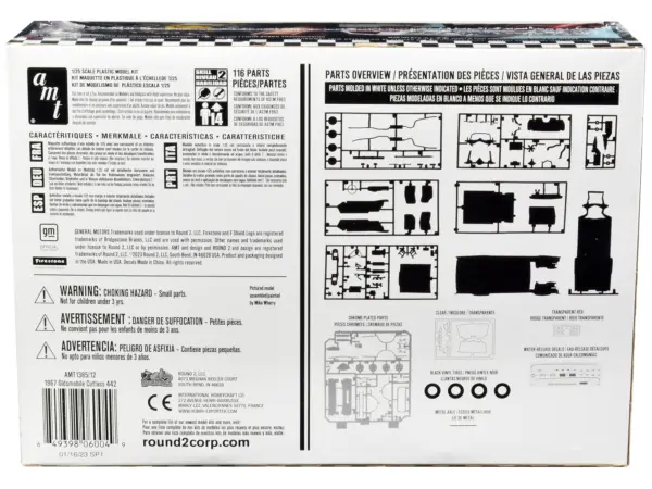 Skill 2 Model Kit 1967 Oldsmobile Cutlass 442 1/25 Scale Model by AMT #4