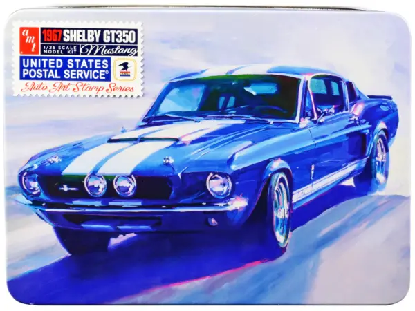 Skill 2 Model Kit 1967 Shelby Mustang GT350 USPS (United States Postal Service) "Auto Art Stamp Series" 1/25 Scale Model by AMT #1