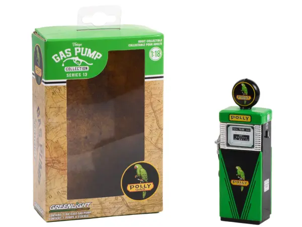 1951 Wayne 505 Gas Pump "Polly Gas" Green and Black "Vintage Gas Pumps" Series 13 1/18 Diecast Model by Greenlight #2