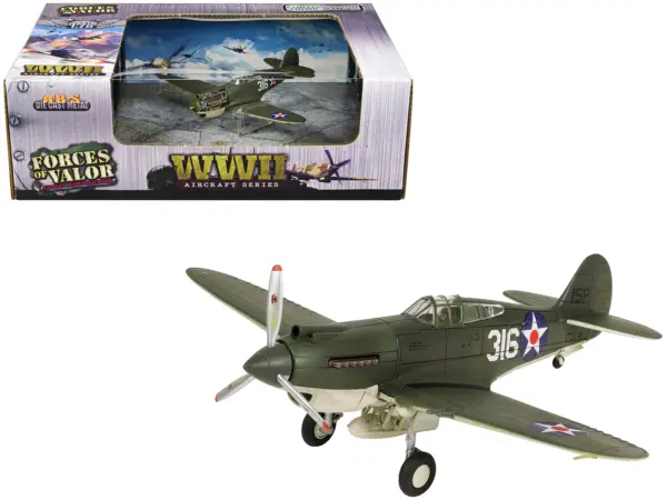 Curtiss P-40B HAWK 81A-2 (P-8127) Aircraft Fighter "47th Pursuit Squadron (15th Pursuit Group) Serial : 316/15P Hawaiian Islands Pearl Habor" (7 December 1941) "WW2 Aircrafts Series" 1/72 Diecast Model by Forces of Valor #1