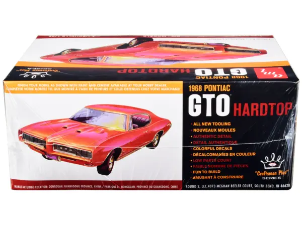 Skill 2 Model Kit 1968 Pontiac GTO Hardtop "Craftsman Plus" Series 1/25 Scale Model by AMT #2