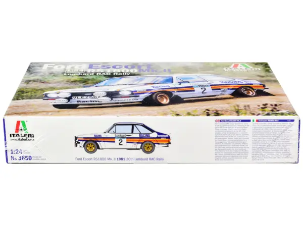 Skill 2 Model Kit Ford Escort RS 1800 Mk.II #2 Lombard RAC Rally (1981) 1/24 Scale Model by Italeri #3
