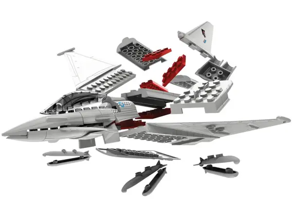 Skill 1 Model Kit Eurofighter Typhoon Snap Together Painted Plastic Model Airplane Kit by Airfix Quickbuild #5