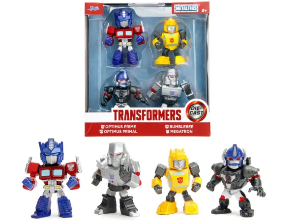 Set of 4 Diecast Figures "Transformers" TV Series "Metalfigs" Series Diecast Models by Jada #1