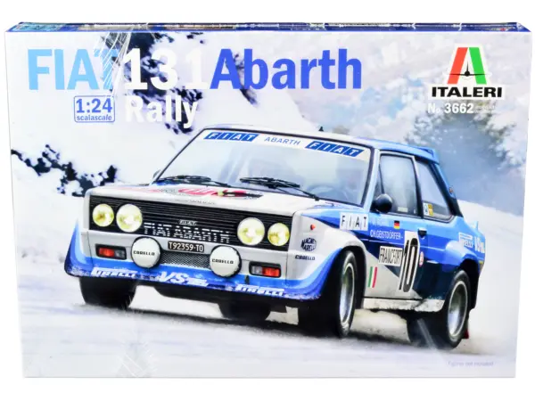 Skill 3 Model Kit Fiat 131 Abarth Rally #10 Winner "Montecarlo Rally" (1980) 1/24 Scale Model by Italeri #1