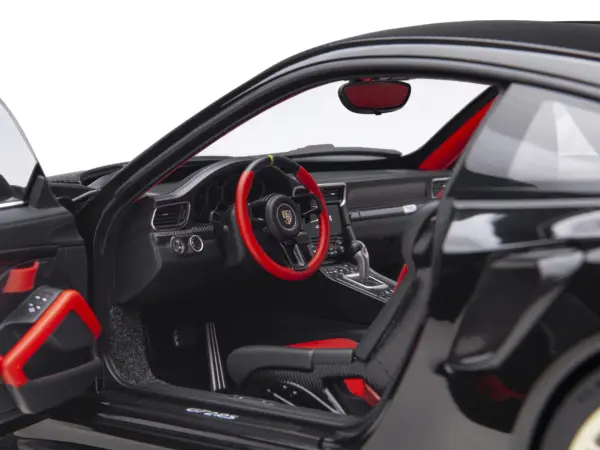 Porsche 911 (991.2) GT2 RS Weissach Package Black with Carbon Stripes 1/18 Model Car by Autoart #3