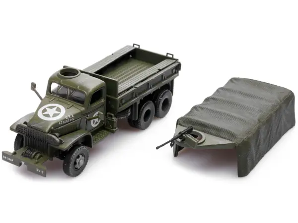GMC CCKW 353 Truck With Mounted Gun Olive Drab "4734511-S" US Army World War II 1/72 Diecast Model by Legion #2