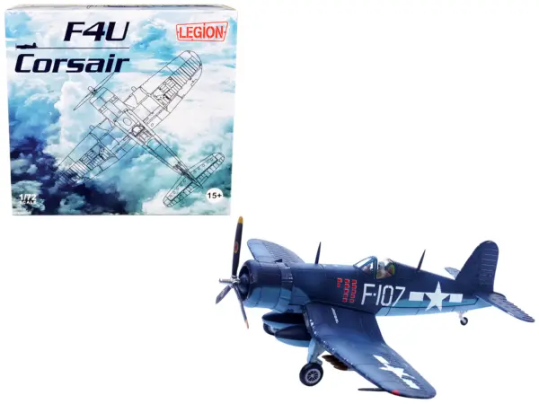 Vought F4U-1D Corsair Fighter Plane "1st Lt. Phillip DeLong Marine Fighter Squadron (VMF-224)" (1945) 1/72 Diecast Airplane Model by Legion #1
