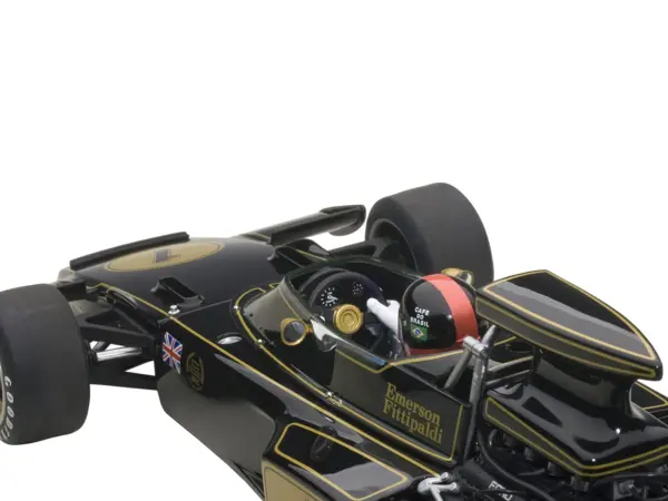 Lotus 72E 1973 Emerson Fittipaldi #1 with Driver Figure in Cockpit 1/18 Model Car by Autoart #2