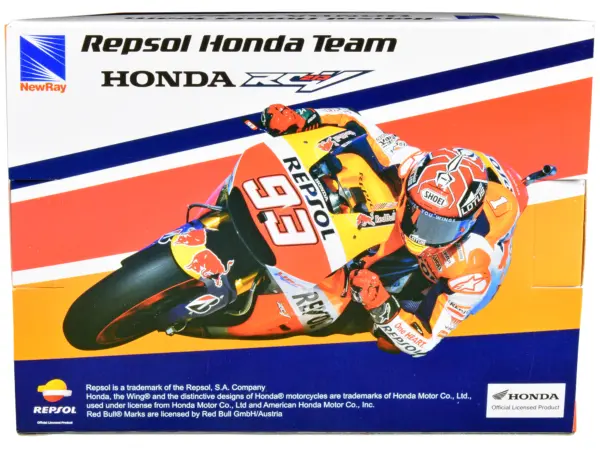 Honda RC213V Motorcycle #93 Marc Marquez "Repsol Honda Team" MotoGP (2015) 1/12 Diecast Model by New Ray #2