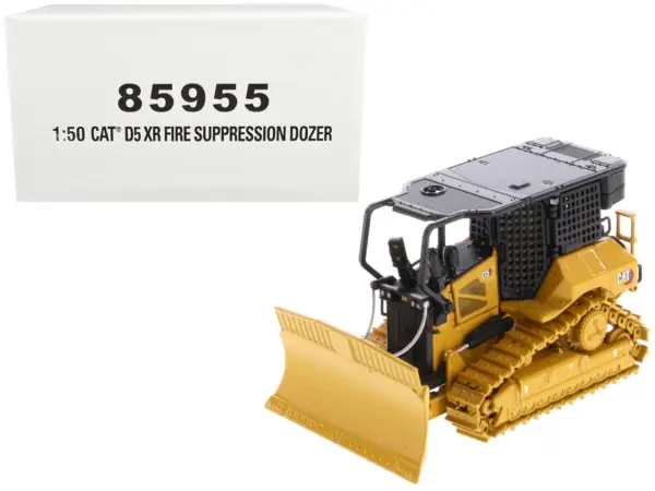 CAT Caterpillar D5 XR Fire Suppression Track Type Dozer Yellow "High Line" Series 1/50 Diecast Model by Diecast Masters #1