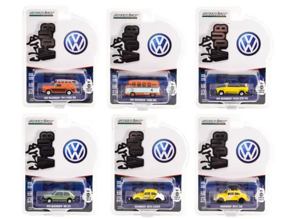 "Club Vee V-Dub" Set of 6 pieces Series 16 1/64 Diecast Model Cars by Greenlight #1
