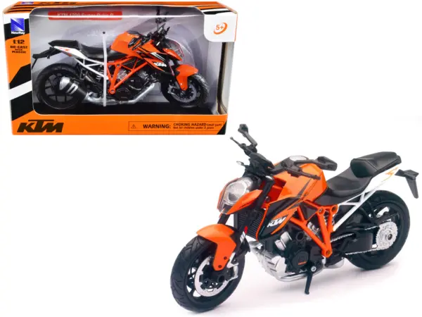 KTM 1290 Super Duke R Motorcycle Orange 1/12 Diecast Model by New Ray #1