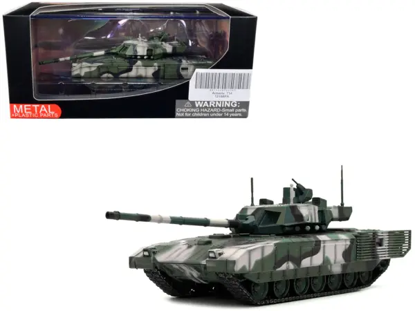 Russian T14 Armata MBT (Main Battle Tank) Multi-Woodland Camouflage "Armor Premium" Series 1/72 Diecast Model by Panzerkampf #1