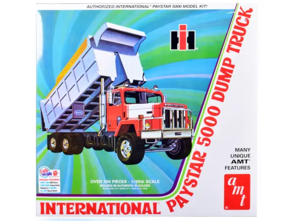 Skill 3 Model Kit International PayStar 5000 Dump Truck 1/25 Scale Model by AMT #1