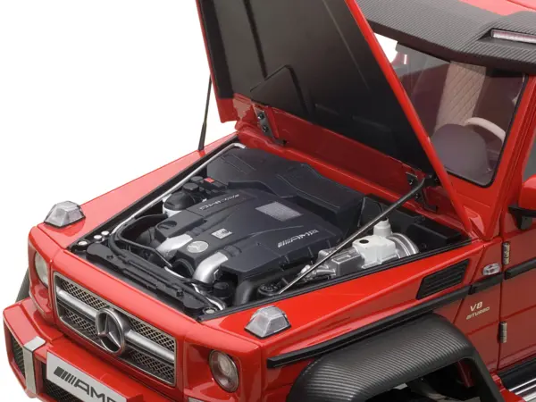 Mercedes G63 AMG 6X6 Red 1/18 Model Car by Autoart #3