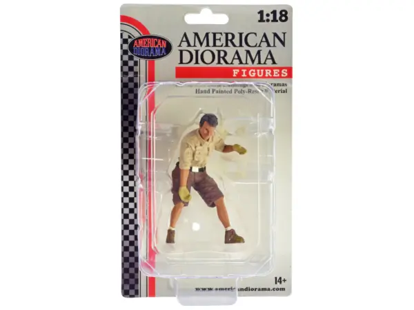 "4X4 Mechanic" Figure 8 with Board Accessory for 1/18 Scale Models by American Diorama #4