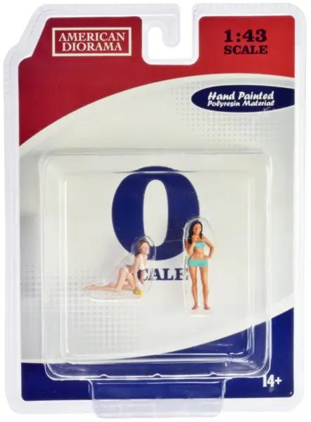 "Car Wash Girls" Set 1 Dorothy and Barbara 2 Piece Figure for 1/43 Scale Models by American Diorama #3