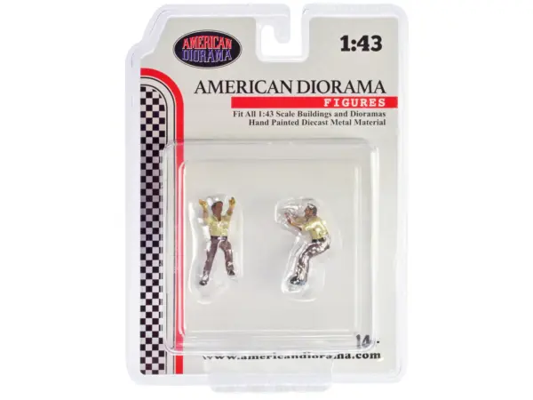 "4X4 Mechanics" 2 Piece Diecast Figure Set 3 for 1/43 Scale Models by American Diorama #4