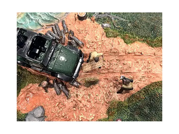 "4X4 Mechanics" 2 Piece Diecast Figure Set 4 for 1/43 Scale Models by American Diorama #3