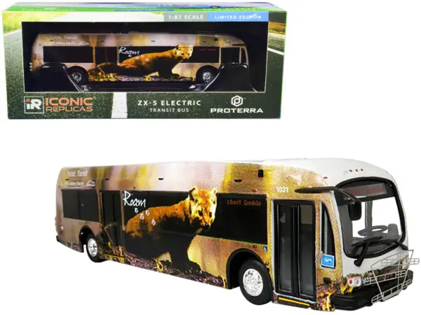 Proterra ZX5 Electric Transit Bus "Roam Transit" "1 Banff Gondola" 1/87 (HO) Diecast Model by Iconic Replicas #1