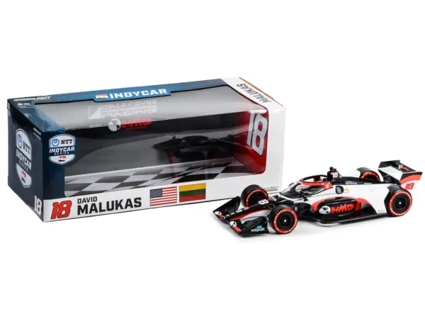 Dallara IndyCar #18 David Malukas "HMD Trucking" Dale Coyne Racing with HMD Motorsports (Road Course Configuration) "NTT IndyCar Series" (2023) 1/18 Diecast Model Car by Greenlight #2
