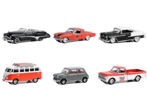 "Busted Knuckle Garage" Series 2 6 piece Set 1/64 Diecast Model Cars by Greenlight #2