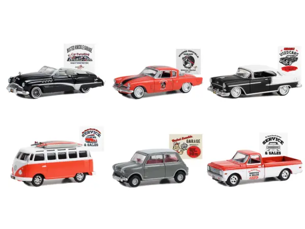 "Busted Knuckle Garage" Series 2 6 piece Set 1/64 Diecast Model Cars by Greenlight #3