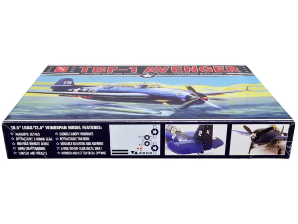 Skill 2 Model Kit Grumman TBF-1 Avenger Torpedo Bomber "United States Navy - WWII" 1/48 Scale Model by AMT #2