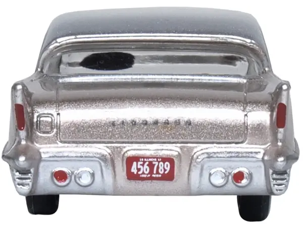 1957 Cadillac Eldorado Brougham Sandalwood Beige Metallic with Silver Top 1/87 (HO) Scale Diecast Model Car by Oxford Diecast #4