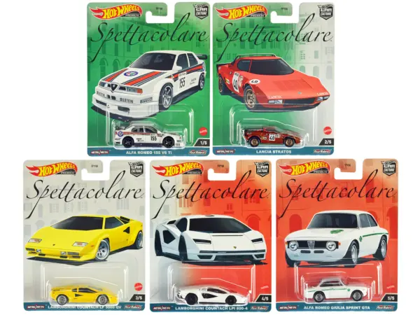 "Spettacolare" 5 piece Set "Car Culture" Series Diecast Model Cars by Hot Wheels #1