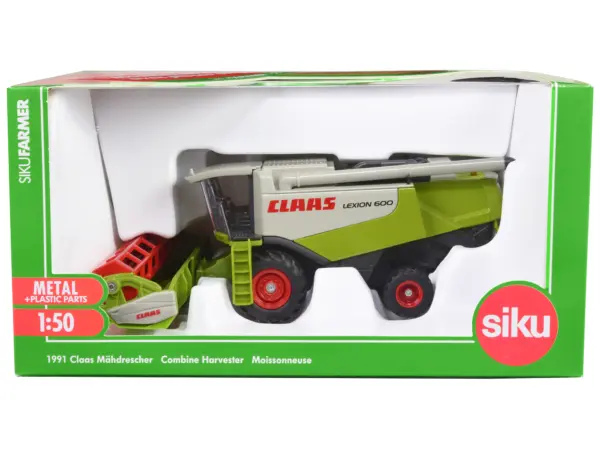 Claas Lexion 600 Combine Harvester Green and Gray 1/50 Diecast Model by Siku #1