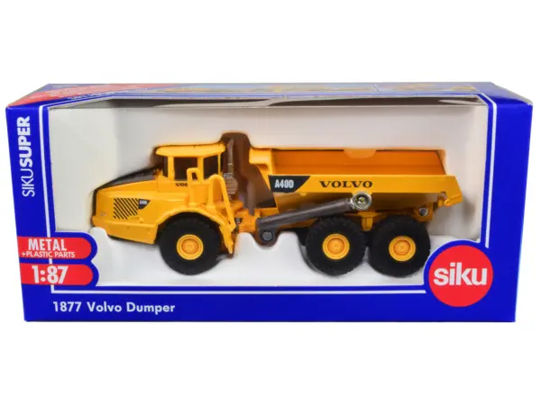 Volvo A40D Dump Truck Yellow 1/87 (HO) Diecast Model by Siku #1