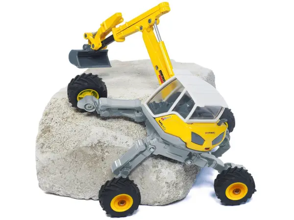 Menzi Muck M545 Walking Excavator Yellow with White Top 1/50 Diecast Model by Siku #3
