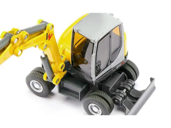 Wacker Neuson EW65 Mobile Excavator Yellow and Gray 1/50 Diecast Model by Siku #4