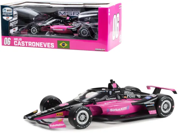 Dallara IndyCar #06 Helio Castroneves "AutoNation - SiriusXM" Meyer Shank Racing "NTT IndyCar Series" (2023) 1/18 Diecast Model Car by Greenlight #1