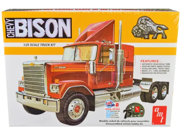 Skill 3 Model Kit Chevrolet Bison Truck Tractor 1/25 Scale Model by AMT #1