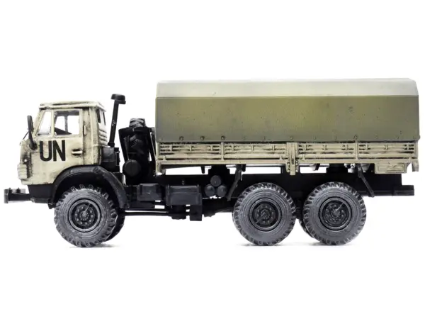 Kamaz 4310 Transport Truck Beige (Weathered) "United Nations" 1/72 Diecast Model by Legion #2